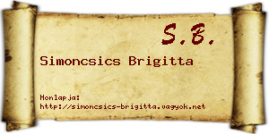 Simoncsics Brigitta névjegykártya