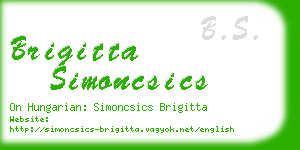 brigitta simoncsics business card